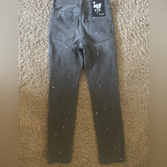 NWT Free People x Sandrine Rose Denim jeans gray, paint splatter fits 26-27” - Picture 5 of 8